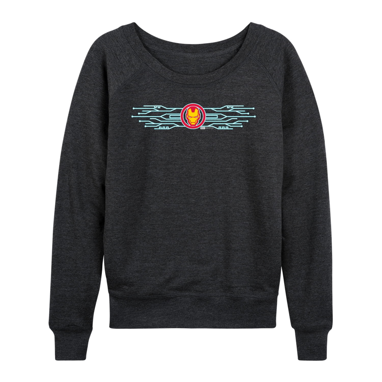 Iron Man - Horizontal - Women's French Terry Long Sleeve Pullover