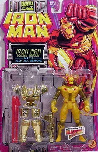 Iron Man Hydro Armor Articulated Marvel Action Figure Toy Biz 1994