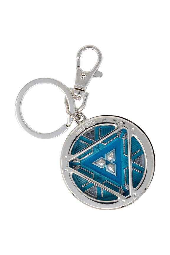 3 Arc Reactor Glowing Pewter Keychain