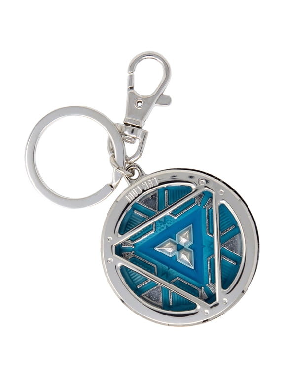 3 Arc Reactor Glowing Pewter Keychain