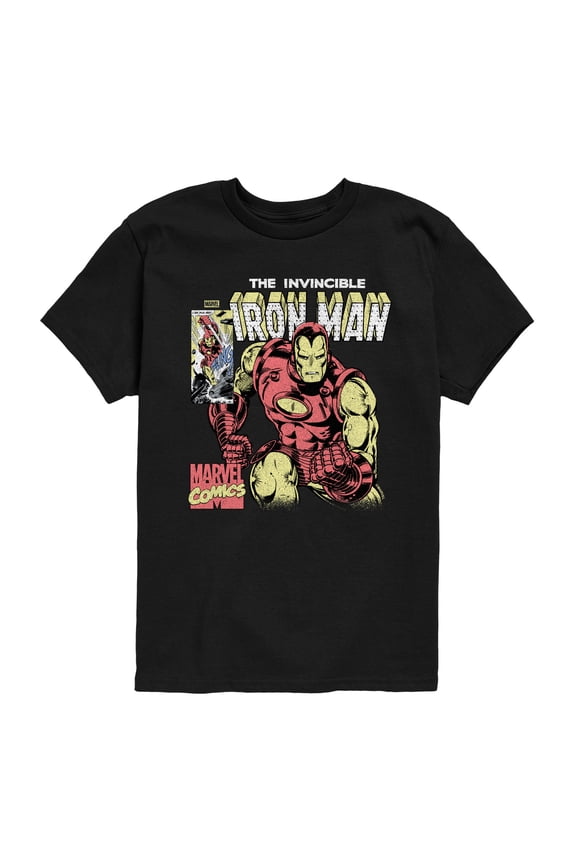 - Iron Man Boxes Tonal - Youth Boys Short Sleeve Graphic T-Shirt