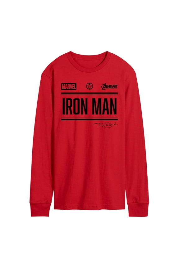 - Iron Man Jersey - Men's Long Sleeve Graphic T-Shirt