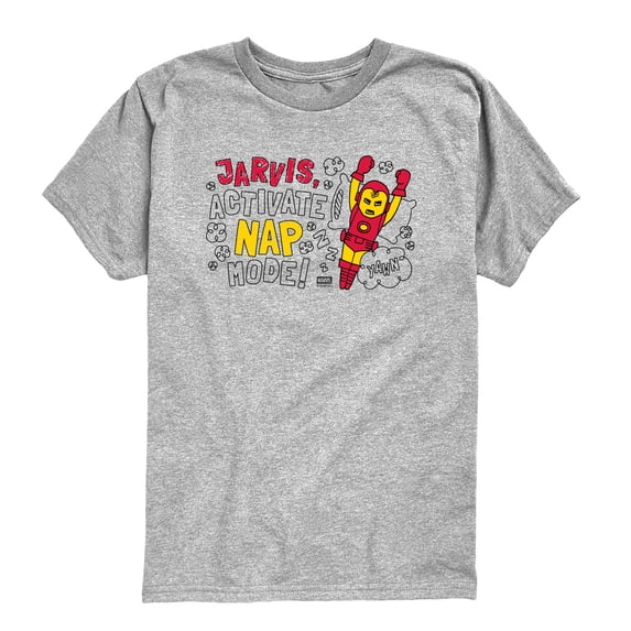 Iron Man - Jarvis Nap Mode - Toddler Boys Short Sleeve Graphic T-Shirt