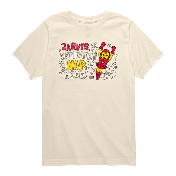 Iron Man - Jarvis Nap Mode - Toddler Boys Short Sleeve Graphic T-Shirt