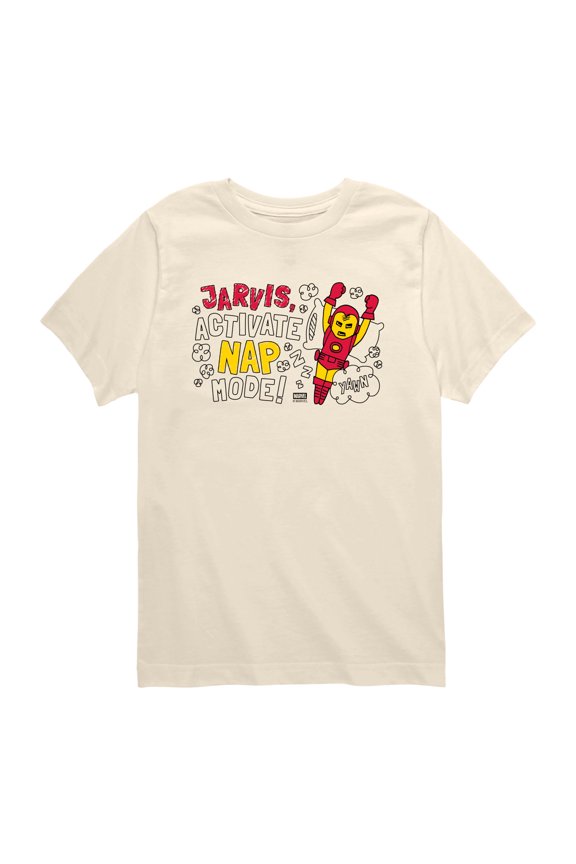 - Jarvis Nap Mode - Toddler Boys Short Sleeve Graphic T-Shirt