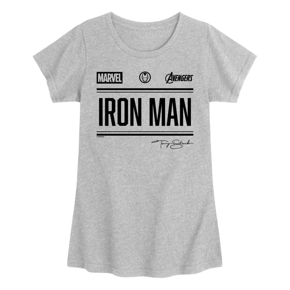Iron Man - Jersey - Youth Girls Fitted Short Sleeve T-Shirt