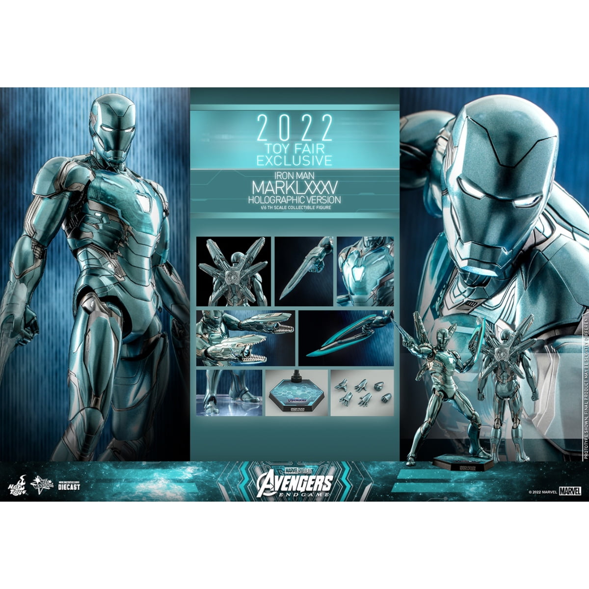 Iron Man Mark LXXXV Holo Endgame Diecast Fully Poseable Exclusive