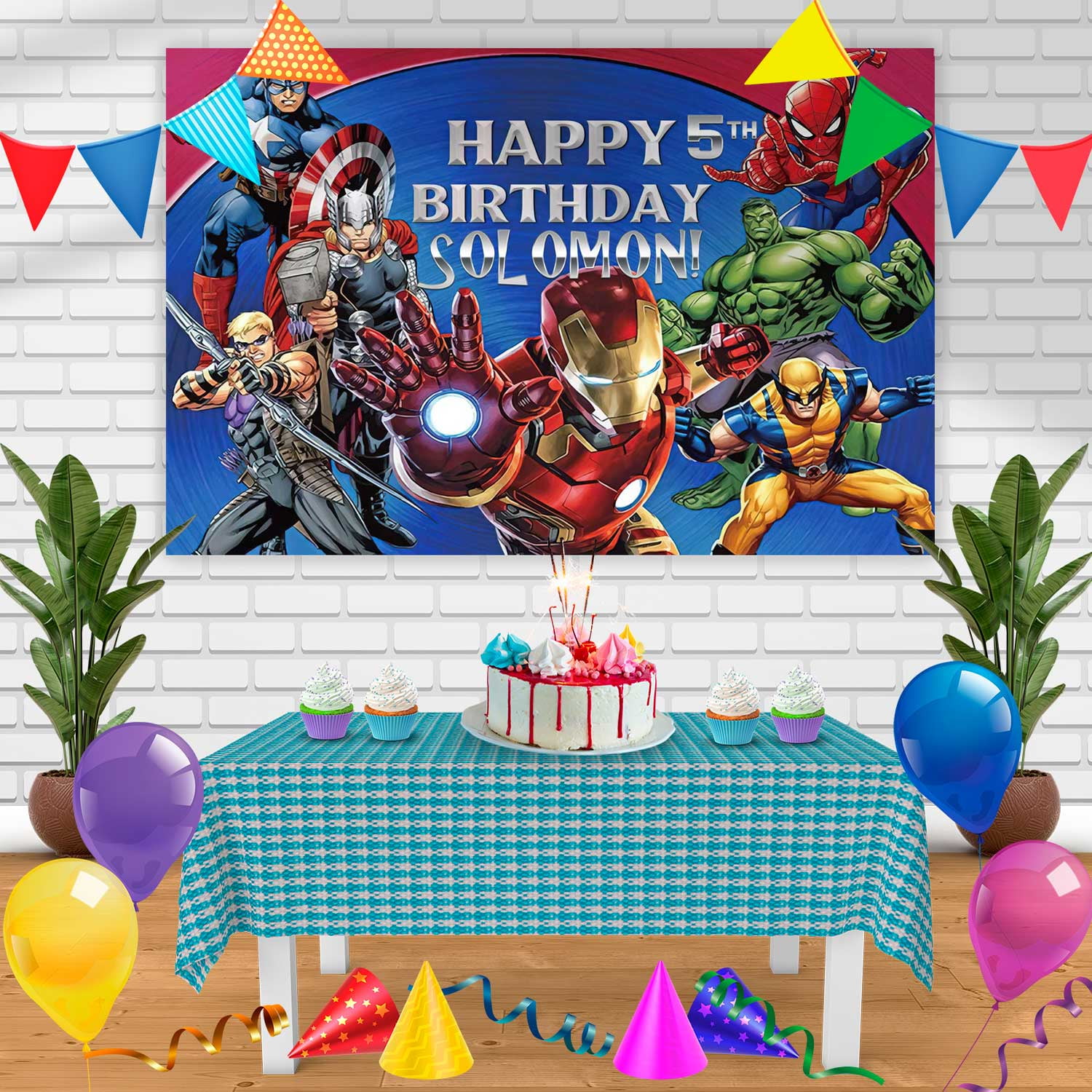 Avengers Hanging Swirl Decorations – 3-Pack, 26 Inches | Superhero Party Decor 4 thumbnail image