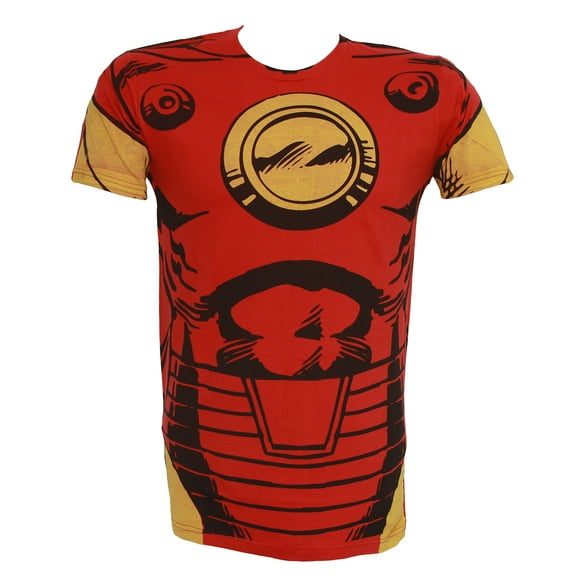 Iron Man (Marvel Comics) Mens T-Shirt - Comic Book Style Costume Front (2X-Large)