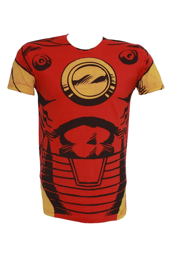 Iron Man (Marvel Comics) Mens T-Shirt - Comic Book Style Costume Front (2X-Large)