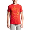 thumbnail image 1 of Iron Man (Marvel Comics) Mens T-Shirt - Distressed Yellow Print Iron Man Face, 1 of 1