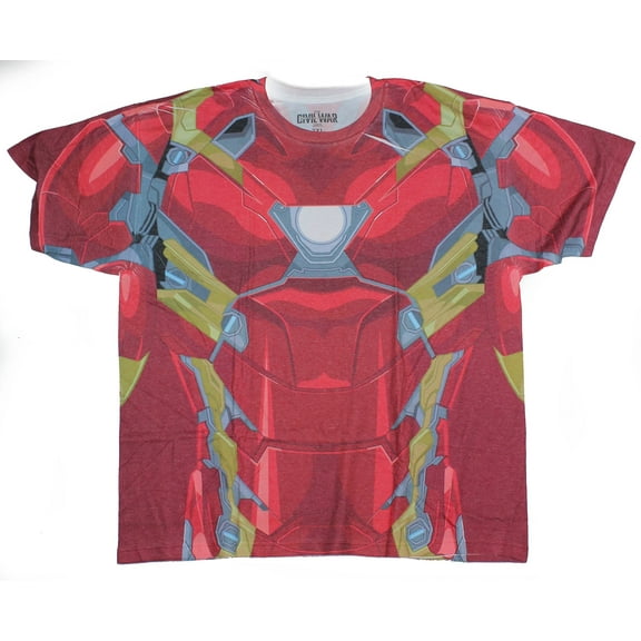 Iron Man (Marvel Comics) Mens T-Shirt - Realistic Sublimation Costume Front