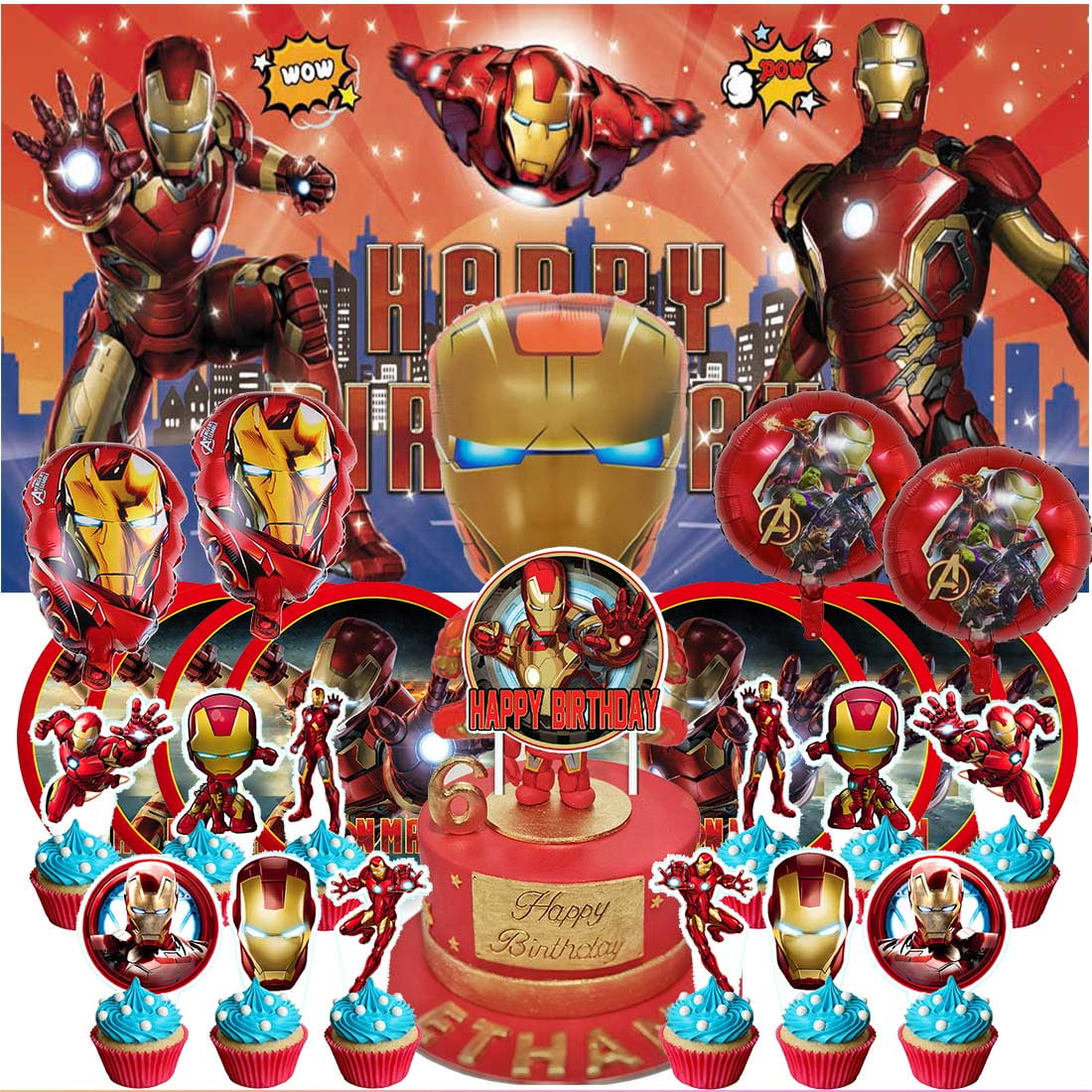 Figurine Iron Man Marvel Pour Gâteau - Cake Topper PVC Alimentaire