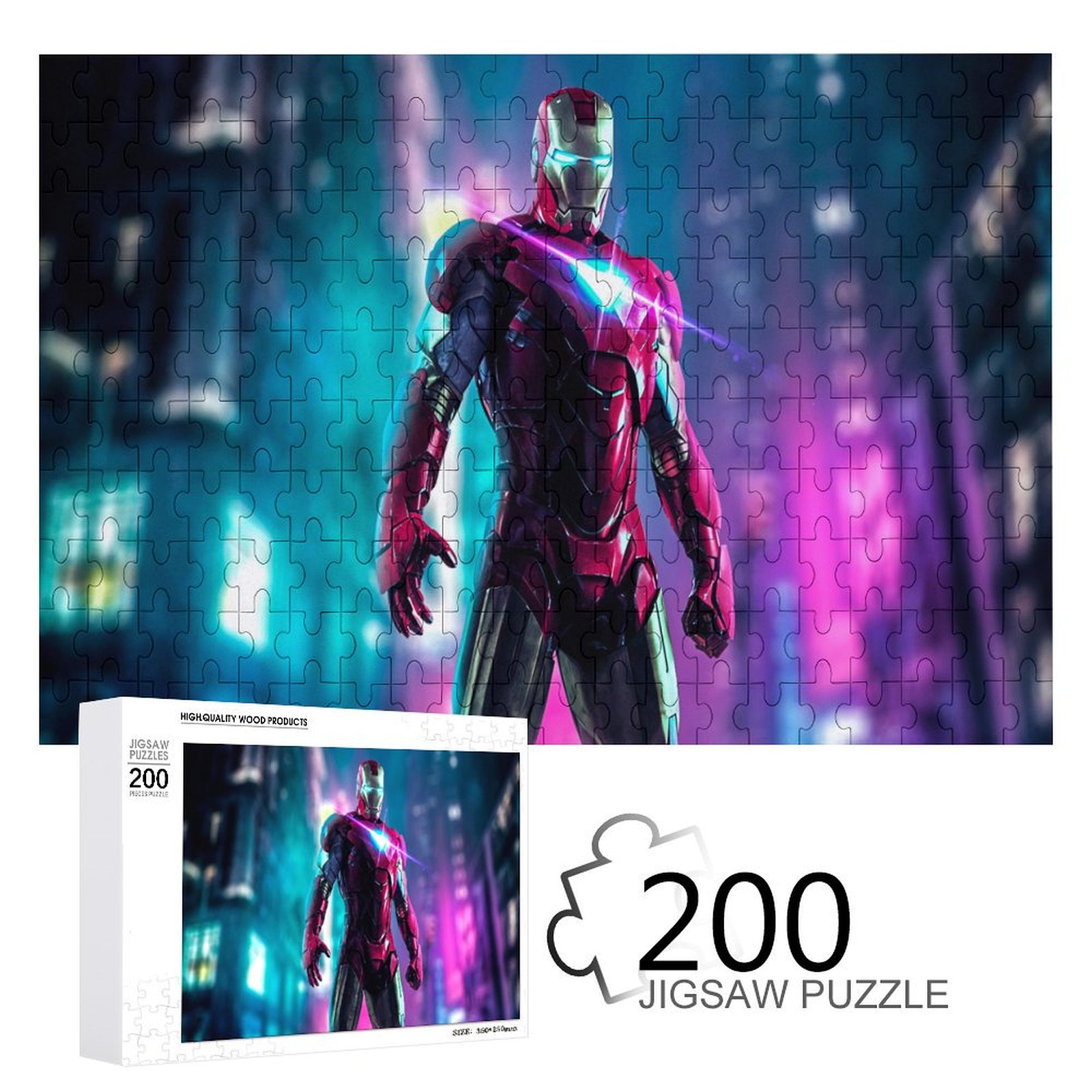 Iron Man Puzzle For Adults & Kids 200 PCS Jigsaw
