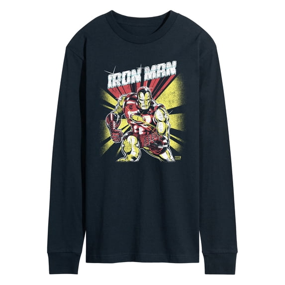 Iron Man - Retro Poster - Men's Long Sleeve Graphic T-Shirt