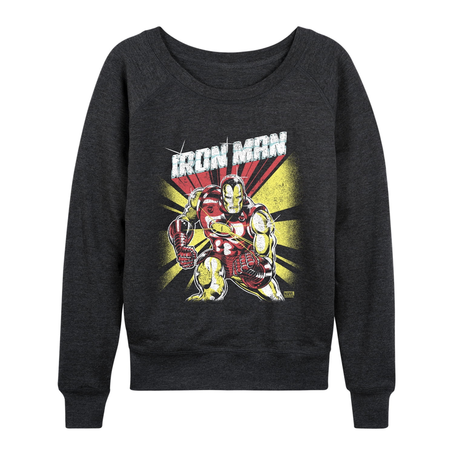 Iron Man - Retro Poster - Women's French Terry Long Sleeve Pullover