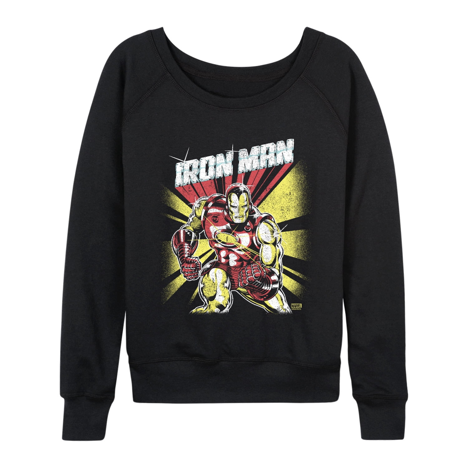 Iron Man - Retro Poster - Women's French Terry Long Sleeve Pullover