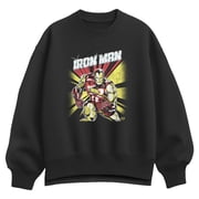 Iron Man - Retro Poster - Womens Oversized Fleece Crew Sweatshirt