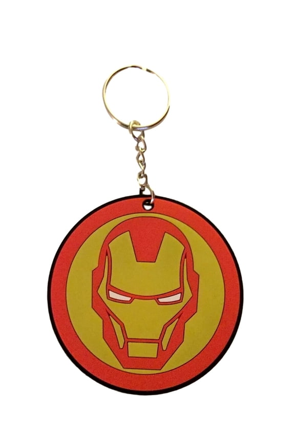 Round Soft Touch Rubber Keychain Keyring
