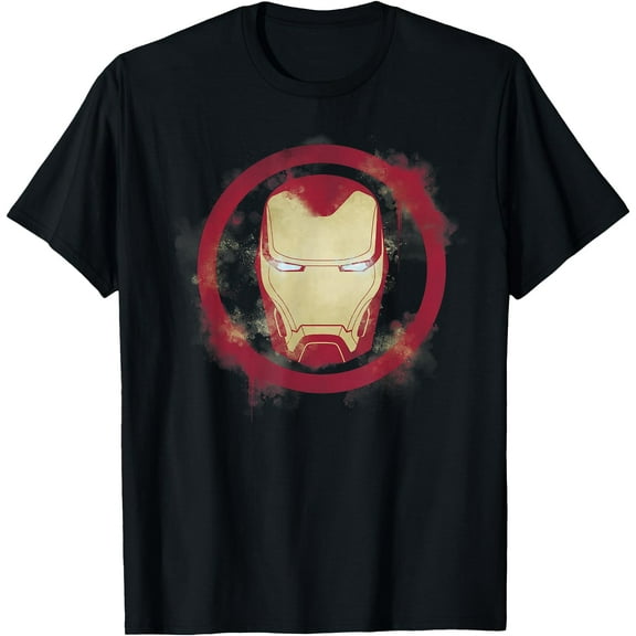 Iron Man Spray Paint Logo DTG Print Unisex T-Shirt