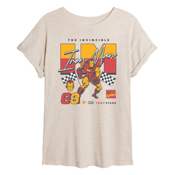 Iron Man - The Invincible - Juniors Oversized Graphic T-Shirt
