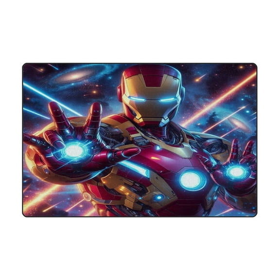 Iron Man Theme Mat Home Kitchen Decor Non Slip Washable Indoor Door Mat for Bedroom Living Room Kitchen