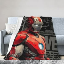Iron Man Throw Blanket Kids Plush Blanket Ultra-Soft Micro Flannel Fleece Blanket for Bedding Sofa Travel 30"x40"