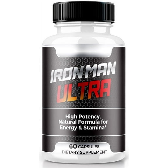 Iron Man Ultra Supplement, The Ultimate Performance Formula, Ironman Ultra Capsules, All Natural Daily Nutrition for Health and Fitness, IronmanUltra Pills Reviews (60 Capsules)