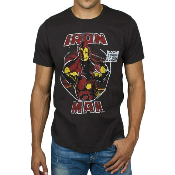 Iron Man Wear a Helmet T-Shirt-Men's Small