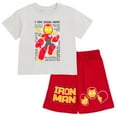 thumbnail image 1 of Iron Man and His Awesome Friends T-Shirt and Mesh Shorts Outfit Set Toddler to Big Kid, 1 of 1