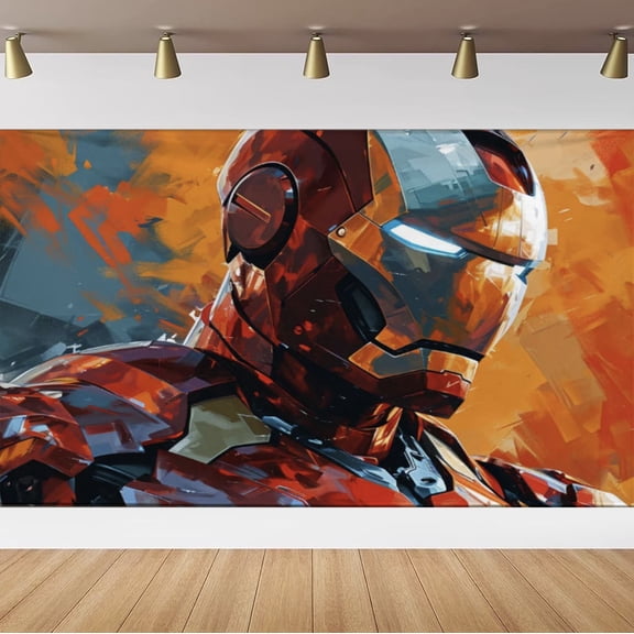 Iron Man backdrop, 60x40 inch Iron Man party backdrop, suitable for party decoration.