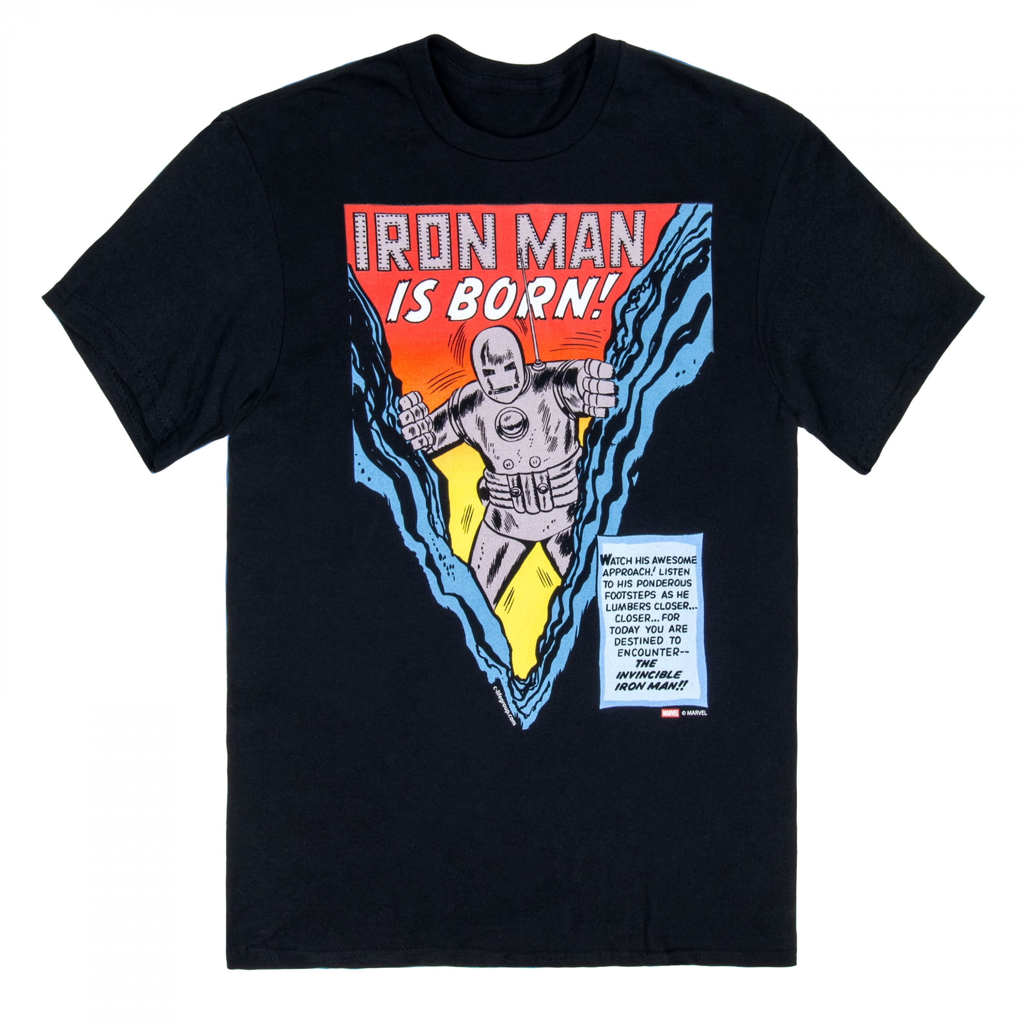 Iron Man is Born Comic T-Shirt-Large