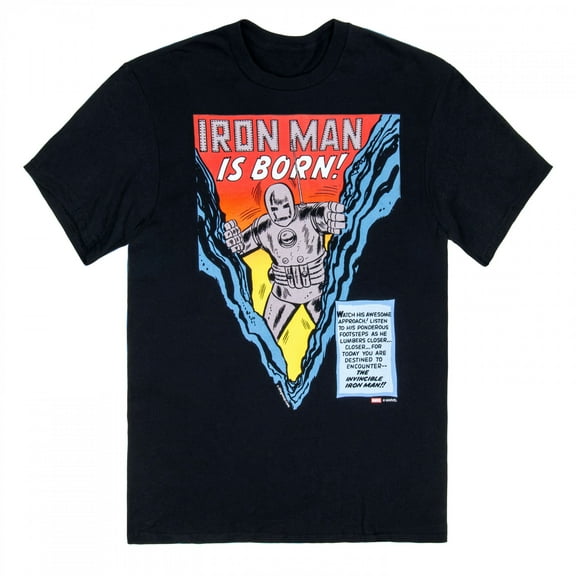 Iron Man is Born Comic T-Shirt-Small