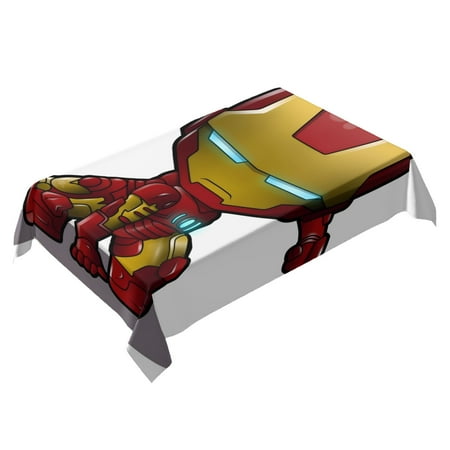 Iron Man Themed Square Tablecloth 54 * 72 Inches Durable Stylish