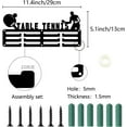 thumbnail image 1 of Iron Medal Hanger Display Table Tennis Medal Holder Rack Sports Awards Rack Organizer with 12 Hooks 3 Rows Small Black Metal Wall Mount for Hanging 40+ Medals Race Athletes 11.4 x 5.1 inch, 1 of 8