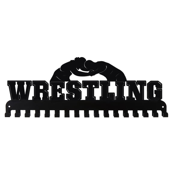Iron Medal Hanger Holder Display Wall Rack with Screws Wrestling 150x400mm