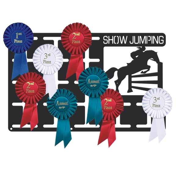 Iron Medal Holder Medals Display Hanger Rack Medal Holder Frame Rectangle Equestrian 400x250mm