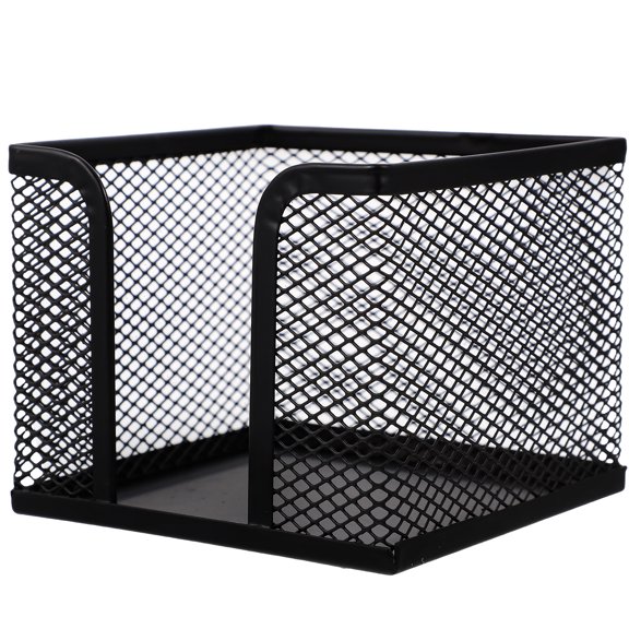 Iron Mesh Storage Box Memo Pad Dispenser Organizer Holder Desktop Notepad Pads Cocktail Office Posts-it Student