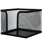 Iron Mesh Desktop Storage Box with Memo Pad Dispenser Organizer Holder for Office Notepads, Posts-it, Student and Cocktail Notes