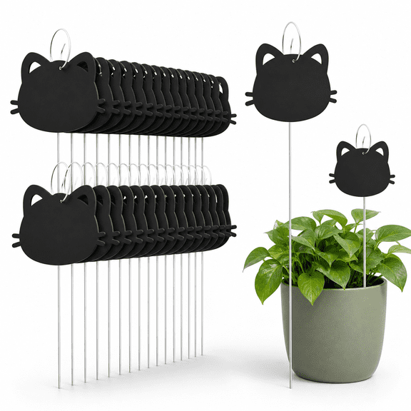 Iron Metal Cat Head Garden Stakes 25-pack 20647 Plant Label Markers