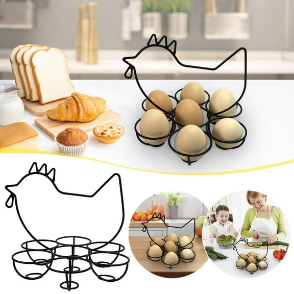 Iron Metal Egg Storage Rack, Countertop Kitchen Organizer Basket, Visible 12-Egg Holder, Rust-Resistant Compact Design, Space-Saving Pantry Essential for Fresh Eggs