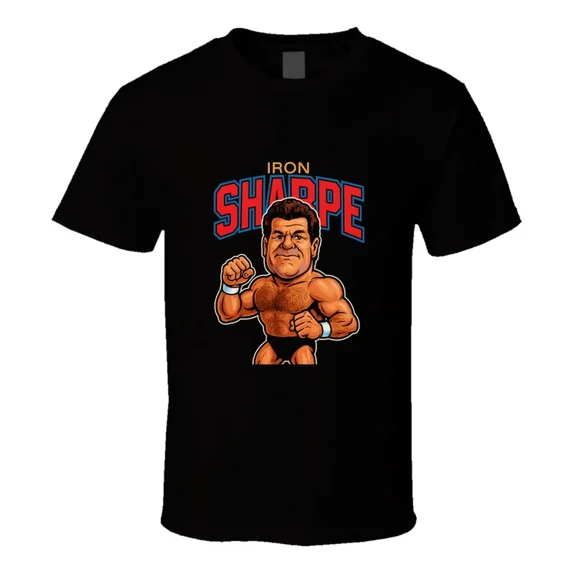 Iron Mike Sharpe Retro Wrestling Legend Caricature T Shirt