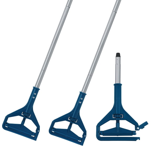 Iron Mop Handle Heavy Duty Replacement Holder Blue 2 Pack For Wet Floor Cleaning Janitor Supplies