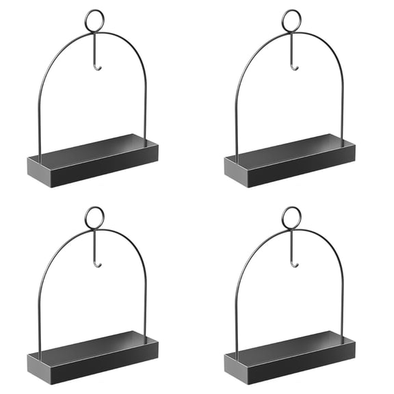 Iron Mosquito Coil Holder With Ash Tray, Hanging Or Tabletop Incense Burner Stand, Anti Heat Metal Coil Support For Outdoor Patio And Indoor Use (Gray, 4pcs)