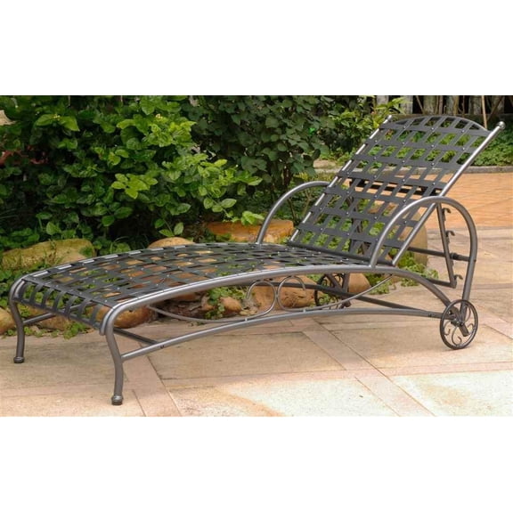 Iron Multi-Position Patio Chaise Lounge