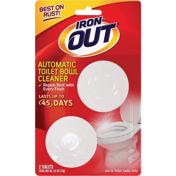 Iron OUT Automatic Toilet Bowl Cleaner Tablets - Repels Rust & Hard Water Stains - 24 Count — Household & Commercial Use, Effective Formula