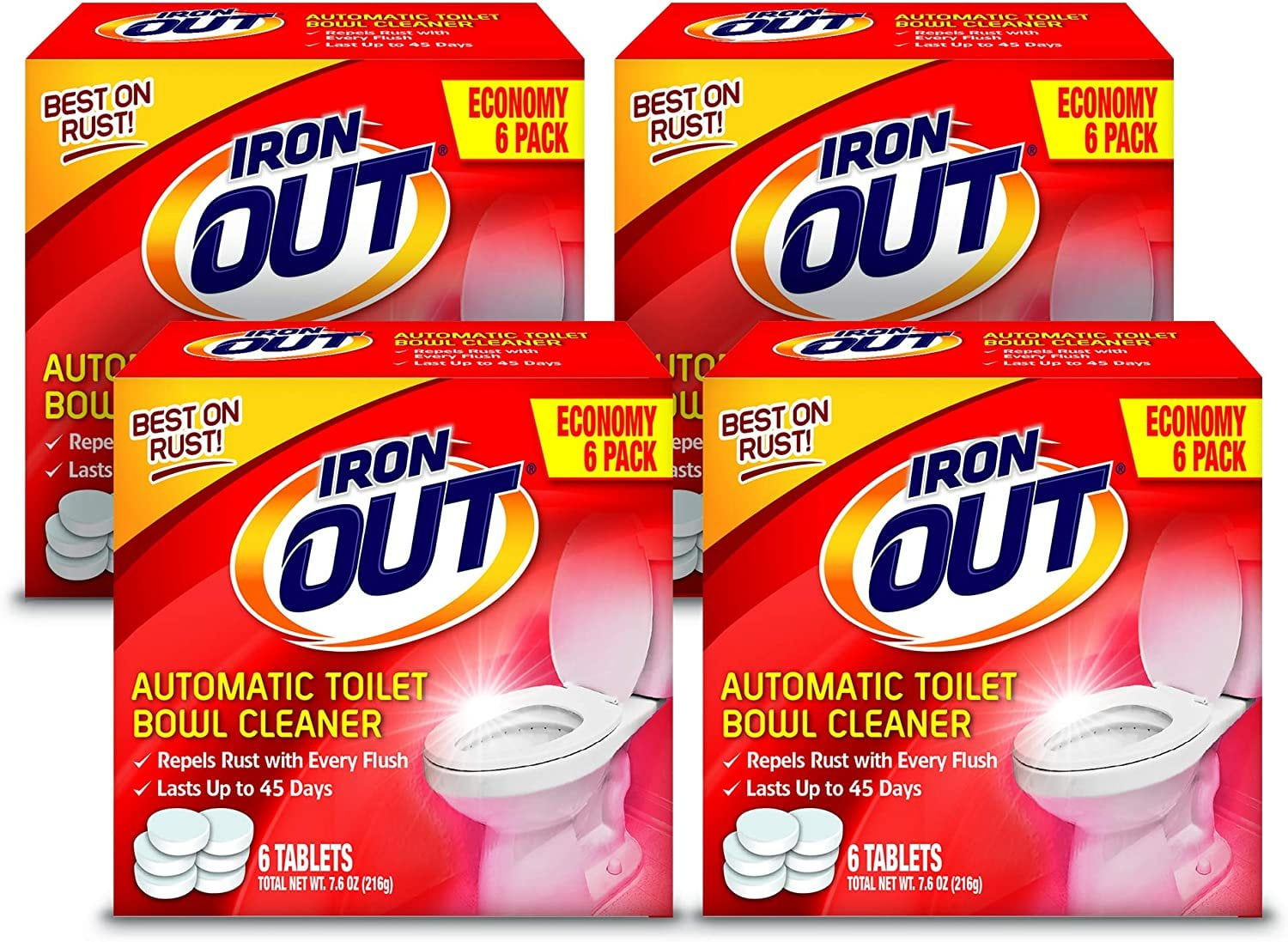 Iron OUT Automatic Toilet Bowl Cleaner, Repel Rust and Hard Water ...