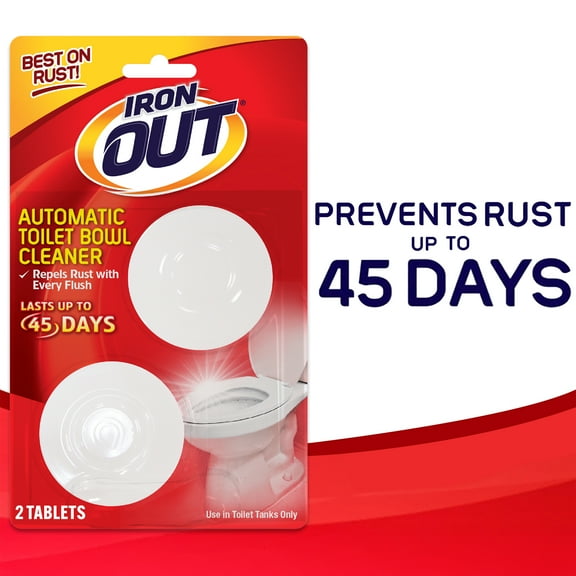 Iron OUT Automatic Toilet Bowl Cleaner Tablets, 2.5 oz, 2-Pack
