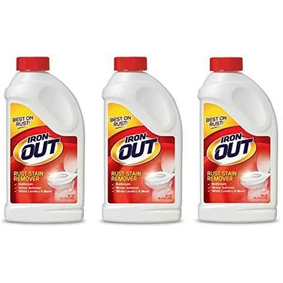 Iron OUT IO30N Rust Stain Remover Powder, 1 lb 12 oz, 3 Bottles