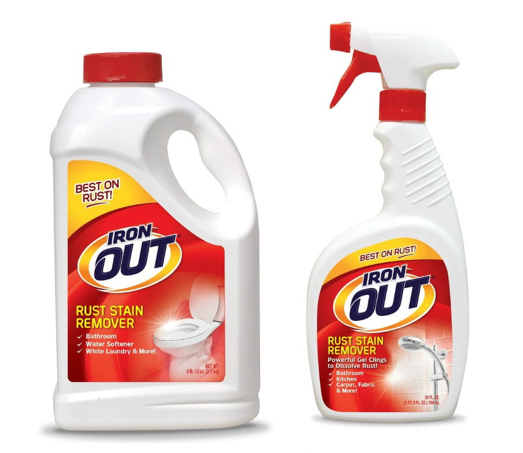 Iron OUT Rust Stain Remover Powder, 4 lb 12 oz, and Rust Stain Remover